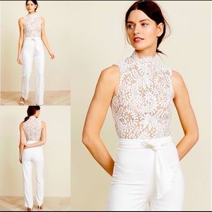 MISHA Collection Josie White Lace Jumpsuit